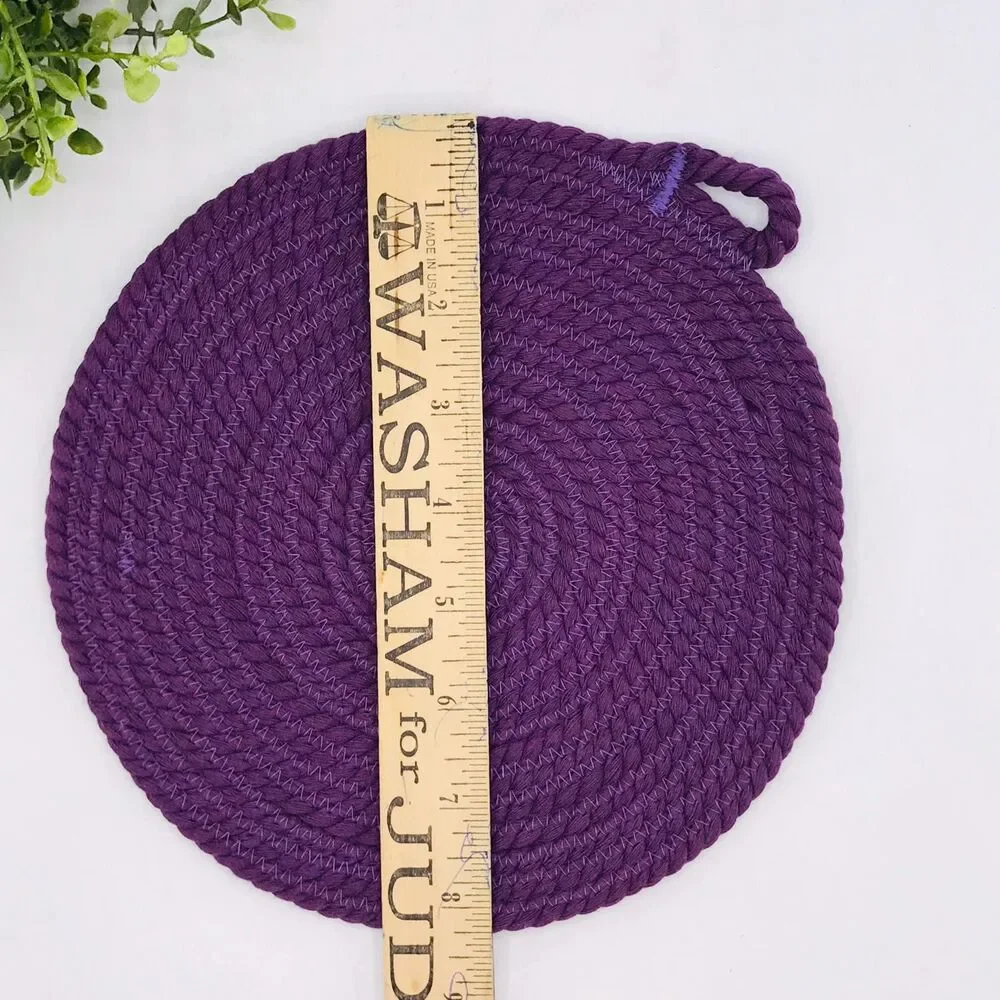 Purple Rope Trivet Hotpad Boho One Trivet Cotton Cottage Core